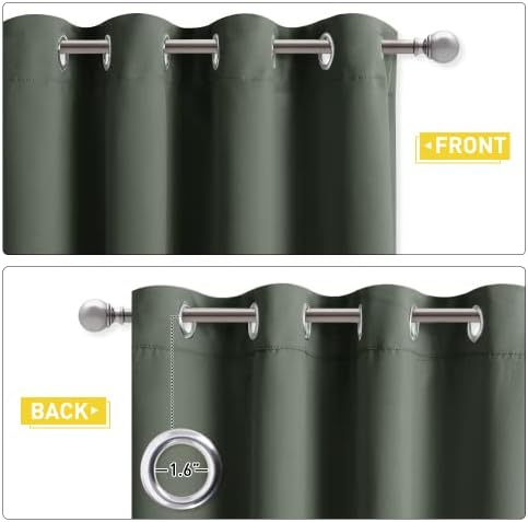 NICETOWN Sound Barrier 100% Blackout Divider Curtains 84", Noise, Heat and Cold Blocking Drapes with Felt Fabric Lining for Nursery/Daytime Sleep/Bedroom (Dark Dallard, 2 PCs, 52" Wide)