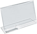 Azar Displays 252041 11" W x 8.5" H Horizontal Double Sided, Stand Up Acrylic Sign Holder with Attached Brochure Holder, 10-Pack