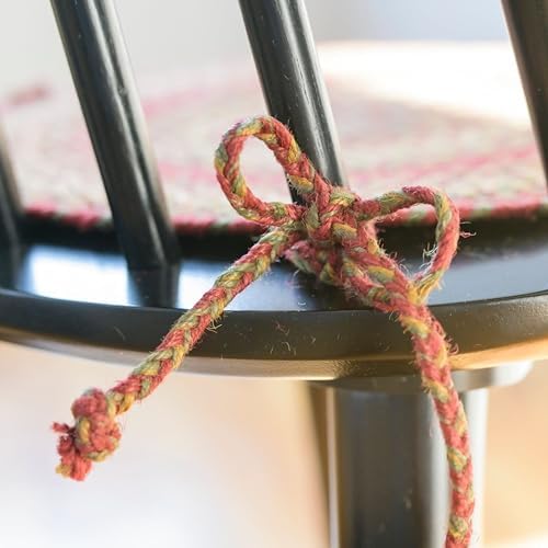 Homespice Cider Barn Jute Braided Chair Pads, Round 15" Set of 2