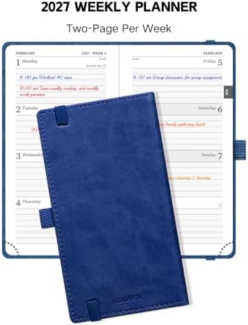 2027 Mini Weekly Planner, 6.5" x 3.5", Business Planner for Purse