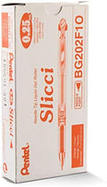 Pentel Arts Slicci 0.25 mm Extra Fine Gel Pen, Orange Ink, Box of 12 (BG202-F1)