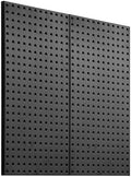 VEVOR Metal Pegboard Panels, 32" x 16" Pegboard, 2 Panels, Heavy Duty Steel Peg Board Wall Organizer, for Living Room Garage Tool Storage Workbench Office Organization Craft Room Kitchen Home, Black