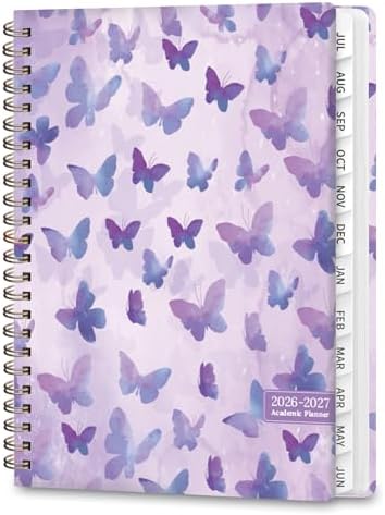 Planner 2026-2027, Weekly and Monthly Academic Year Calendar Planner, July 2026 - June 2027, Daily Agenda Book for Office School Supplies, A5(6.3'' x 8.5'')