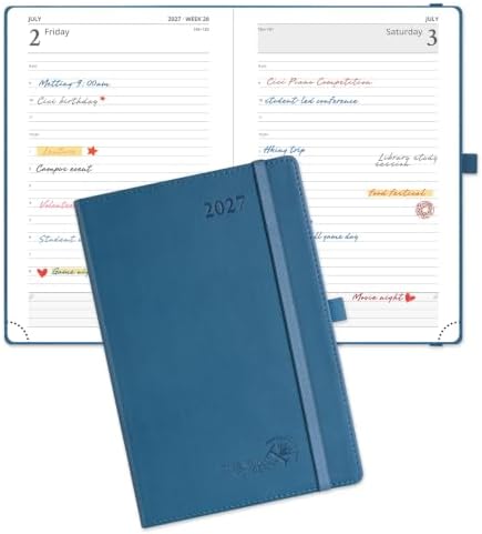 POPRUN 2027 Daily Planner One Page Per Day, 5.75" x 8.5",Page a Day Planner