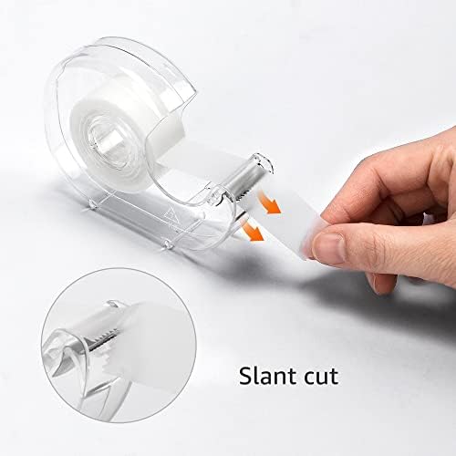 Amazon Basics Invisible Matte Finish Tape Dispenser with Refill Rolls for Labeling, 3/4" x 650" (18 yds), 6-Pack