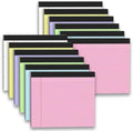 12 Pack Note Pads 11" x 9.5" Colored Legal Pads College Ruled Pink Notepad Perforated Writing Pads 80GSM Lined Paper Pads of College Ruled Paper 30 Sheets Notebook To Do List for School, Office, Home