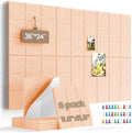 Large Felt Board Tiles for Wall with 30 Push Pins, 11.8"x11.8" Pack of 6 Pin Board Notice Boards for Home Office Kitchen, Bulletin Board Wall Tiles for Photos Memos (Beige, 6 Pack)