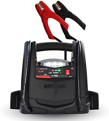 Schumacher Electric 1200A Lithium Car Battery Jump Starter and Power Station, 4-in-1 Solution, 150-PSI Air Compressor, 2.4A USB Charging, for 12V Power Sport, Automotive, and Marine Batteries, SL1562