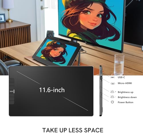 VEIKK VK1200 V3 11.6" Drawing Tablet with Screen,16K Pressure, 1 Stand