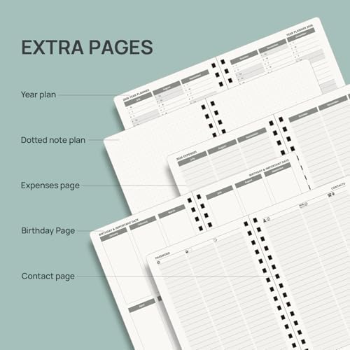 POPRUN 2026-2027 Daily Planner One Page Per Day, 5.75" x 8.5", Day Planner