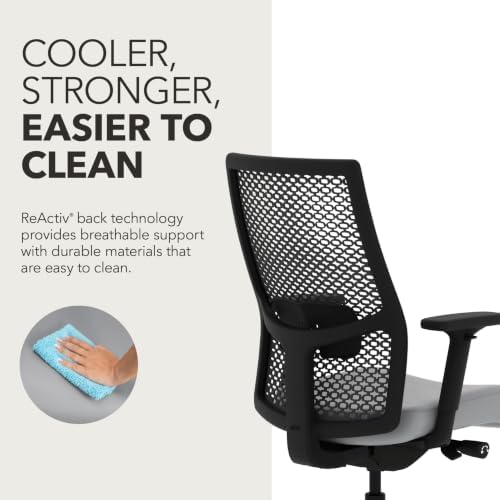 HON Ignition 2.0 ReActiv Ergonomic Office Chair, Lumbar Support, Graphite