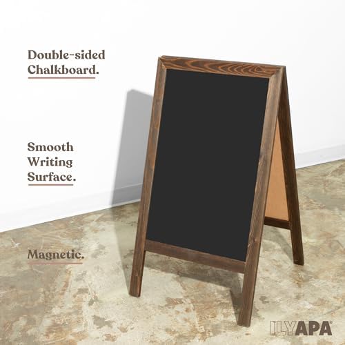 Ilyapa A Frame Chalk Board Easel Sign 40x20 in - Sandwich Signs Outdoor