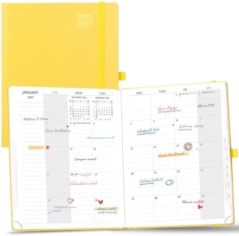 POPRUN Monthly Planner 2026-2027, Large-8" x 10", 18 Month Calendar Book