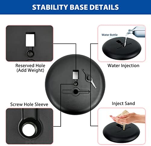 6Packs 11x17 Inch Adjustable Pedestal Poster Sign Stand, Heavy Duty Floor Standing Sign Holder Stand Aluminum Snap Open Frame for Vertical and Horizontal View Sign Displayed(Black) (Pack of 2)