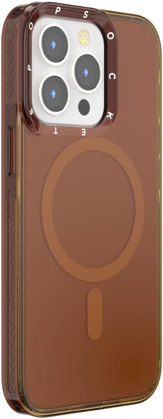 PopSockets iPhone 13 Pro Phone Case with MagSafe, Wireless Charging Compatible, Neutral - Amber