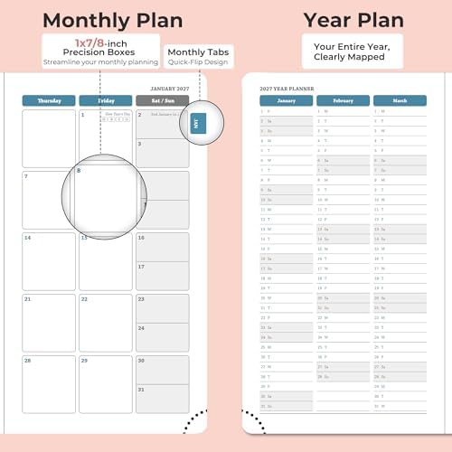 Planner 2026-2027 Daily Daily Weekly and Monthly,6.5"x3.75"