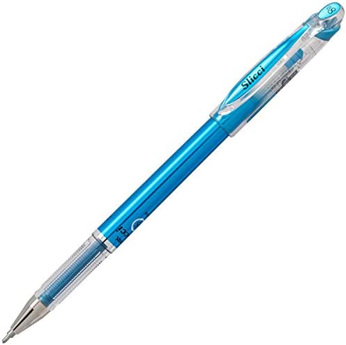 Pentel Arts Slicci Metallic 0.8 mm Needle Tip Gel Pen, Assorted Colors, 8 Pack (BG208BP8M)