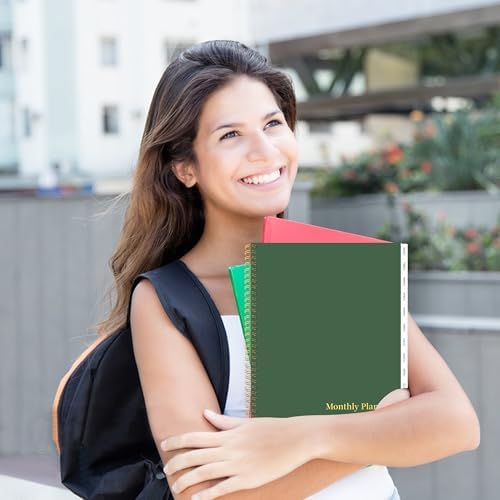 2027-2031 Monthly Planner, 5 Year Monthly Planner/Calendar 2027-2031, 60-Month Jan 2027 – Dec 2031, 9" x 11", Tabs, Double-Side Pocket, Holidays, Thick Paper - Dark Green