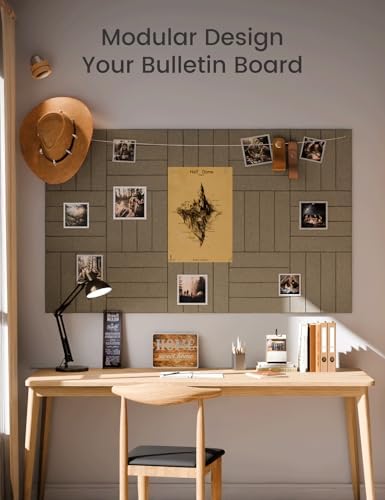 Fluxynara Felt Bulletin Board & Cork Board Alternative, Earth Brown