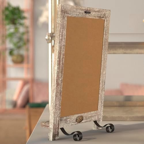 Flash Furniture Magnetic Tabletop Chalkboard Sign, 9.5" x 14", Weathered