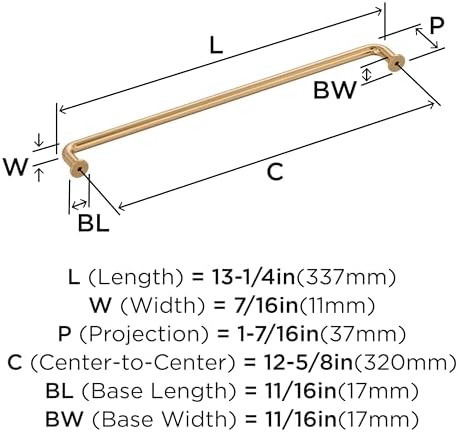 Amerock 12-5/8" Factor Champagne Bronze Drawer Pull