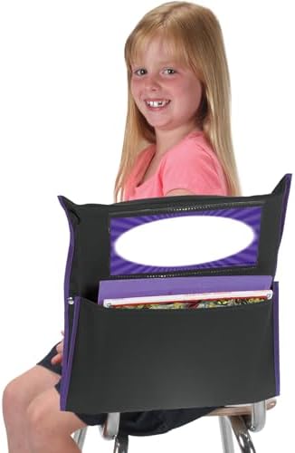 Really Good Stuff Store More Grouping Color Chair Pockets, 6-Pack, Black