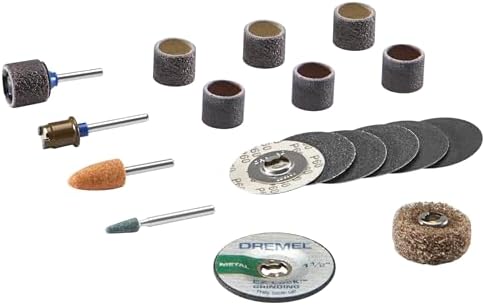 Dremel EZ727-01 EZ Lock Sanding & Grinding Rotary Tool Accessories Kit, 18-Piece Assorted Set - Perfect for Detail Sanding and Sharpening