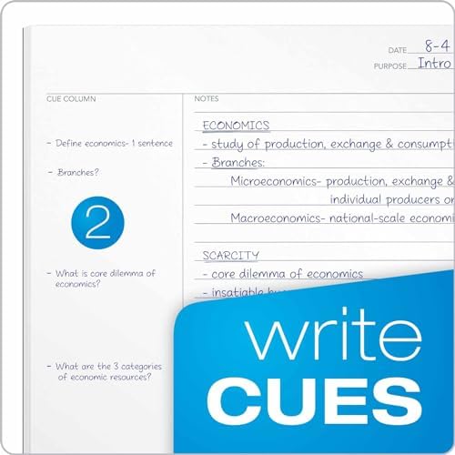 Oxford FocusNotes Writing Pad, Clear Note-Taking System, 8.5 x 11 Sheets, Guided Note, Cue & Summary Sections, 50 Sheets, Professional School and Office Notepad, Proudly Made in the USA (Pack of 12)