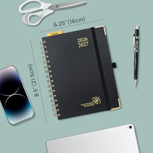 POPRUN 2026-2027 Weekly Planner 6.25" x 8.5" Weekly and Monthly Planner