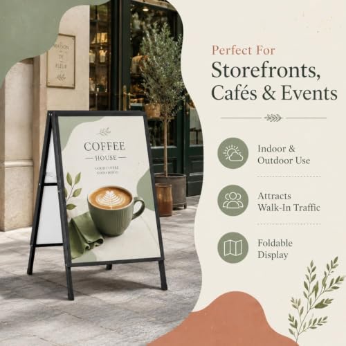 4 Pack A Frame Sign Holder-24x36 Inch, Frame Only