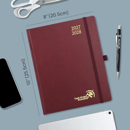 POPRUN Monthly Planner 2027-2028, Large-8" x 10", 18-Month Calendar Book