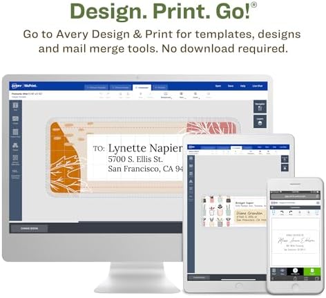 Avery® EcoFriendly Recycled Address Labels, 1" x 2-5/8", White, Permanent Label Adhesive, 750 Printable Labels (48160)