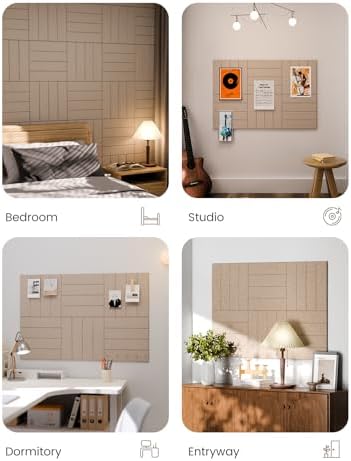 Fluxynara Felt Bulletin Board & Cork Board Alternative, Taupe