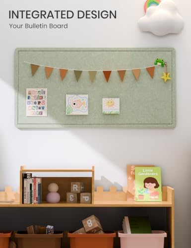 Fluxynara 35" x 17.1" Bulletin Board, Sage