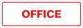 Signs ByLITA Standard Office Sign - Professional Business Signage - Easy to Install (White/Red) - Large 1 Pack