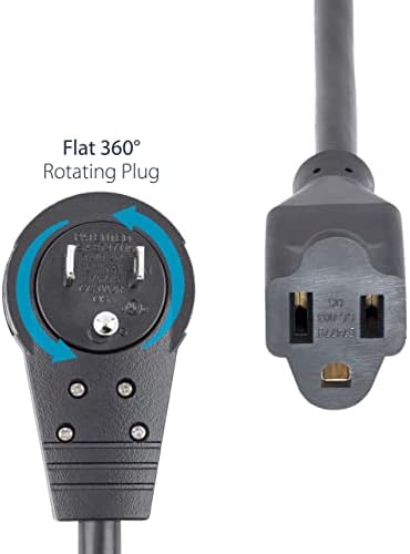 StarTech 3ft Power Extension Cord, 16AWG, Black (RTPAC1013)