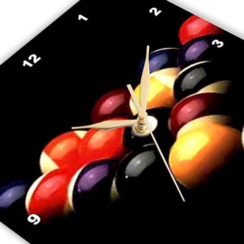 3dRose Billiards Pool - Wall Clock, 10 by 10-inch (DPP_719_1)