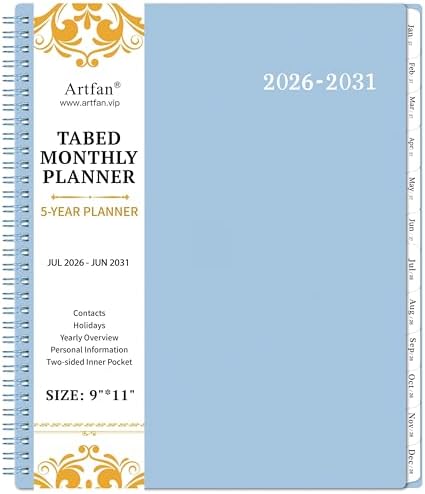 2026-2031 Monthly Planner/Calendar - 5 Year Planner