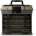 Plano Guide Series StowAway 4-By Rack System Tackle Box, Holds 4 3700 Utility Tackle Boxes, Quick-Access Top Storage with DuraView Lid, Durable Construction, Flexible, Adaptable Fishing Box