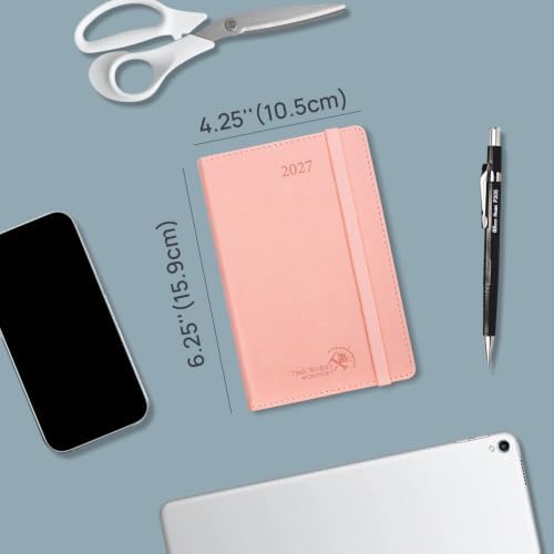 POPRUN 2027 Small Daily Planner One Page Per Day,Pocket Size Daily Calendar