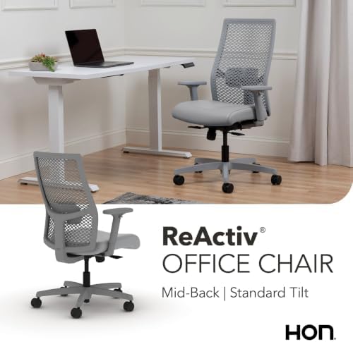 HON Ignition 2.0 ReActiv Ergonomic Office Chair, Lumbar Support, Steel