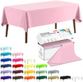 CXPSINC 54 Inch X 300 Feet Plastic Table Cover Roll Disposable Tablecloth with Slide Cutter for All Type/Shape Tables | Party, Banquet, Birthdays, Weddings(Pink, 300 Feet)