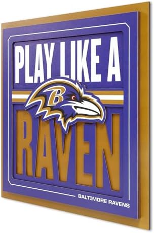 YouTheFan NFL Baltimore Ravens Slogan Series 3D Wall Art