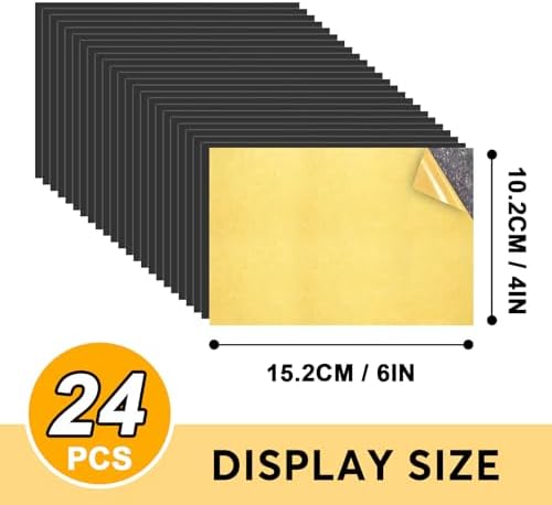 Towjug Adhesive Magnetic Paper, 4" x 6", 24 Pack