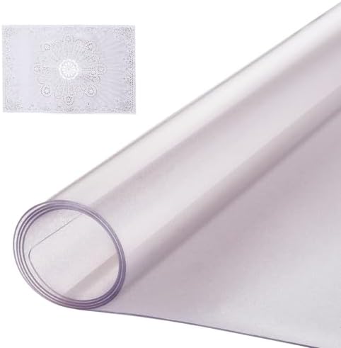 VEVOR Plastic Table Cover, 42 x 60 Inch 1.5 mm Thick Frosted Rectangle PVC Desk Mat Protector, Waterproof & Easy Cleaning Pad Tablecloth, for Office, Dresser, Dining Room, Night Stand