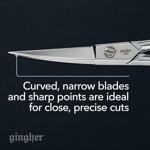 Gingher 4" Curved Embroidery & Applique Scissors for Crafting & Sewing