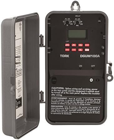 DGU Series Lighting Control with Photo/Override Input Control Time Switch, Noryl Indoor/Outdoor NEMA 3R, 120-277 VAC 50/60 Hz Input Supply, SPDT Momentary Output Contact