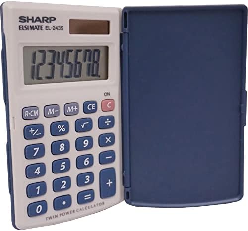 Sharp Calculators EL-243SB 8-Digit Pocket Calculator (Pack of 3)