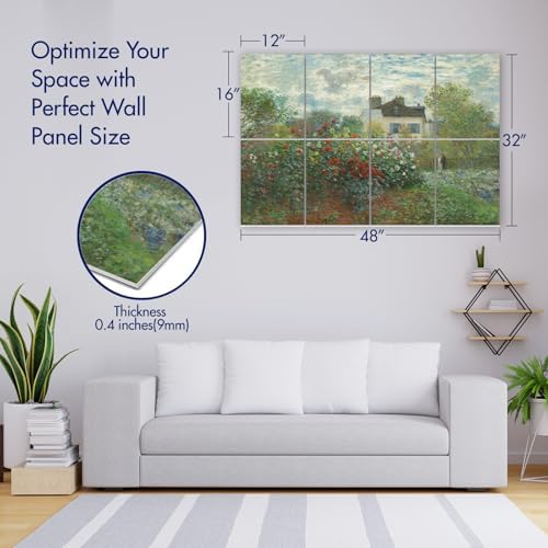 PINWELIFE® Masterpiece Acoustic Art Panels, 8-Pack 12"×16" Sound Absorbing Panels, Decorative Acoustic Wall Art, Noise and Echo Cancelling for Home Studio/Office, Nano Tape Included