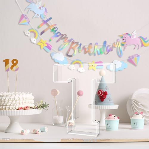 13.8" Acrylic Letter Charcuterie Tray,Fillable Alphabet Box (Letter T)